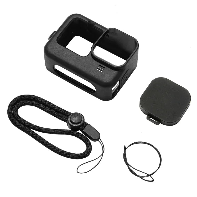 PULUZ Silikon-Schutzhülle mit Handschlaufe und Objektivabdeckung für GoPro HERO12 Black /11 Black /10 Black /9 Black, für GoPro HERO9 Black
