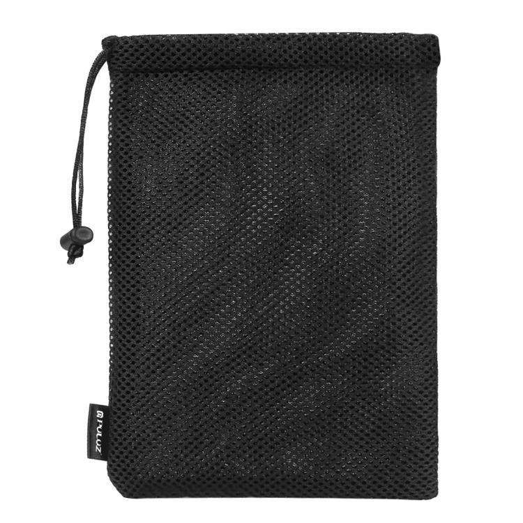 PULUZ Aufbewahrungstasche mit Kordelzug für GoPro, Insta360, DJI und anderes Action-Kamera-Zubehör, Flanelltasche, Größe: 24,5 cm x 20,5 cm, Nylon-Netztasche, Größe: 21,5 cm x 15,5 cm