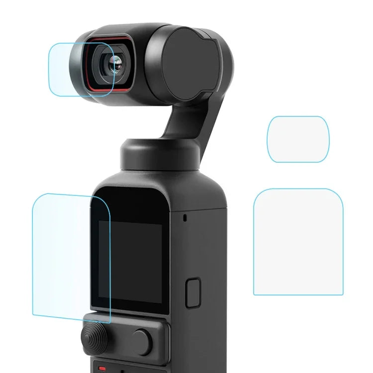 PULUZ 9H 2.5D HD Objektivschutzfolie aus gehärtetem Glas + Displayschutzfolie für DJI OSMO Pocket 2, für DJI OSMO Pocket 2