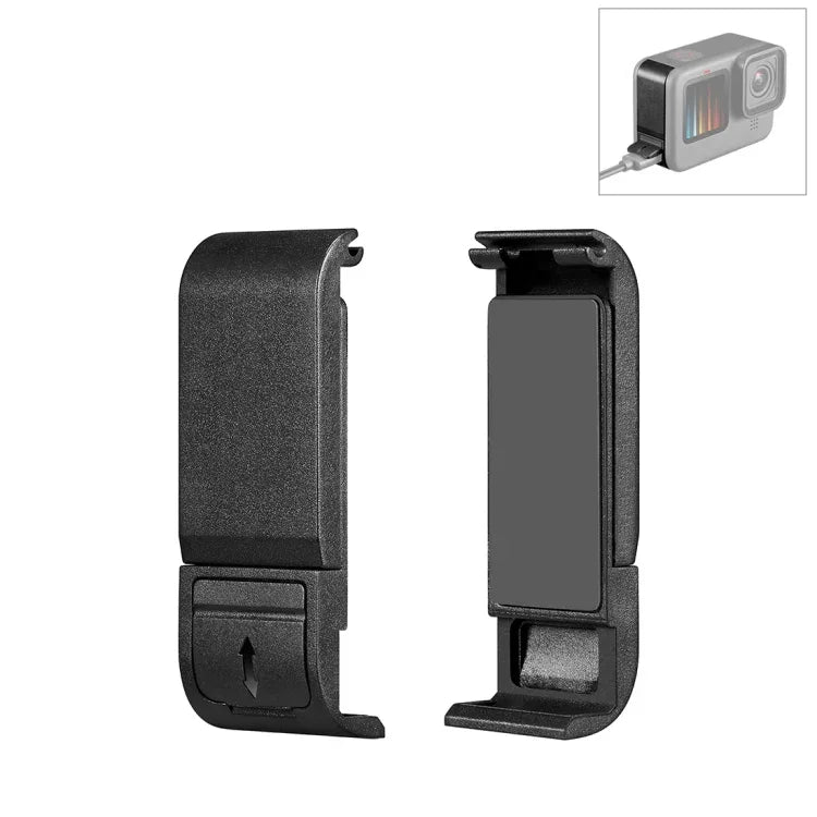 PULUZ POM ​​Kunststoff-Akkuseitenanschlussabdeckung für GoPro HERO13 Black /12 Black /11 Black /10 Black /9 Black, POM Kunststoff-Seitenabdeckung