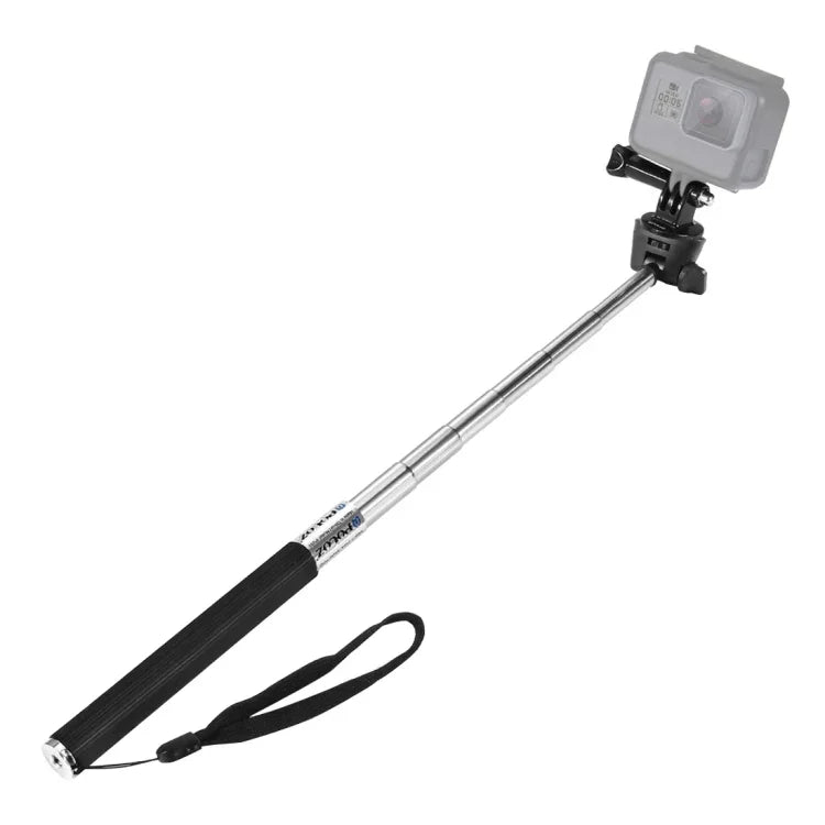 Ausziehbares PULUZ Selfie-Einbeinstativ für GoPro, Insta360, DJI und andere Action-Kameras, Länge: 22,5–80 cm, Länge: 22,5–100 cm