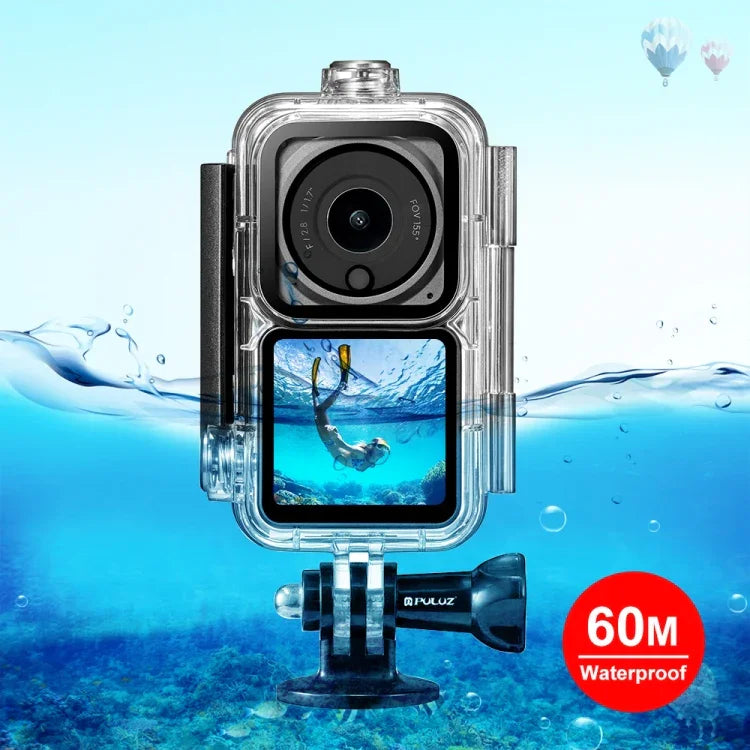 PULUZ 60m wasserdichtes Gehäuse/Tauchkoffer für DJI Action 2 Kameraeinheit / Action 2 Power Combo / Action 2 Dual-Screen Combo, Tauchkoffer