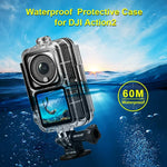 PULUZ 60m wasserdichtes Gehäuse/Tauchkoffer für DJI Action 2 Kameraeinheit / Action 2 Power Combo / Action 2 Dual-Screen Combo, Tauchkoffer