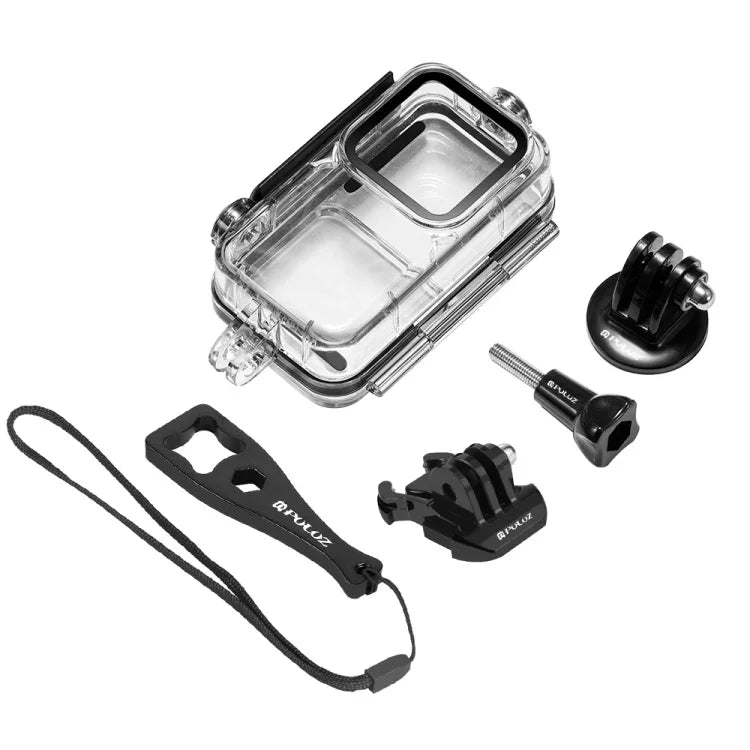 PULUZ 60m wasserdichtes Gehäuse/Tauchkoffer für DJI Action 2 Kameraeinheit / Action 2 Power Combo / Action 2 Dual-Screen Combo, Tauchkoffer