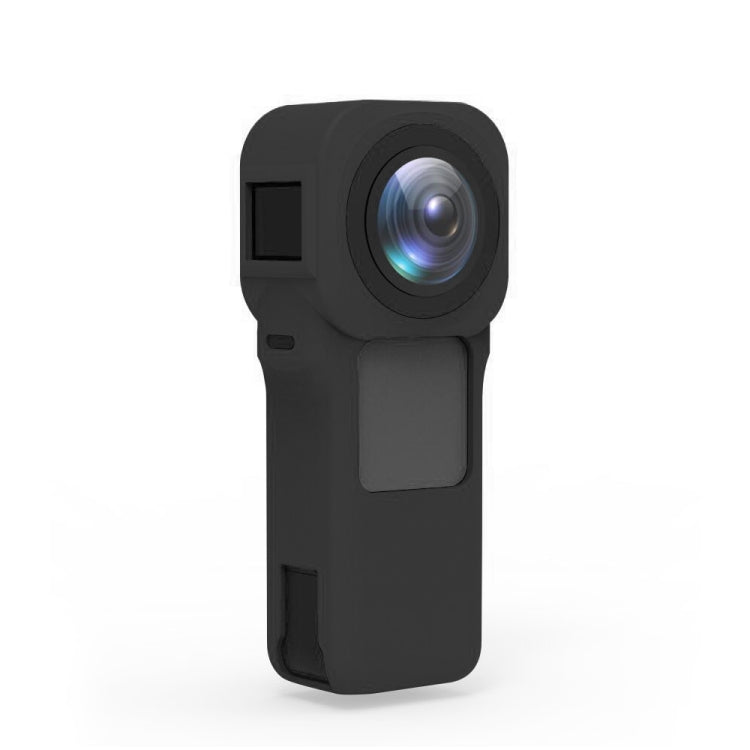 PULUZ Silikon-Schutzhülle mit Objektivabdeckung für Insta360 One RS 1-Zoll 360 Edition, Silikonhülle (Rot), Silikonhülle (Schwarz)