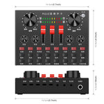 PULUZ Live Broadcast Soundkarte Bluetooth Karaoke Gesangsaufnahme Soundmixer für Mobiltelefon / Computer / Laptop / Tablet PC, chinesische Version, chinesische Version