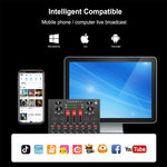 PULUZ Live Broadcast Soundkarte Bluetooth Karaoke Gesangsaufnahme Soundmixer für Mobiltelefon / Computer / Laptop / Tablet PC, chinesische Version, chinesische Version