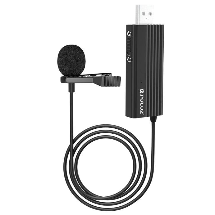 PULUZ USB-Ansteckkabel Ansteckmikrofon Lavalier Stilles Kondensatormikrofon, 1,2 m USB