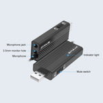 PULUZ USB-Ansteckkabel Ansteckmikrofon Lavalier Stilles Kondensatormikrofon, 1,2 m USB