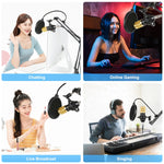 PULUZ Kondensatormikrofon Studio Broadcast Professionelles Gesangsmikrofon