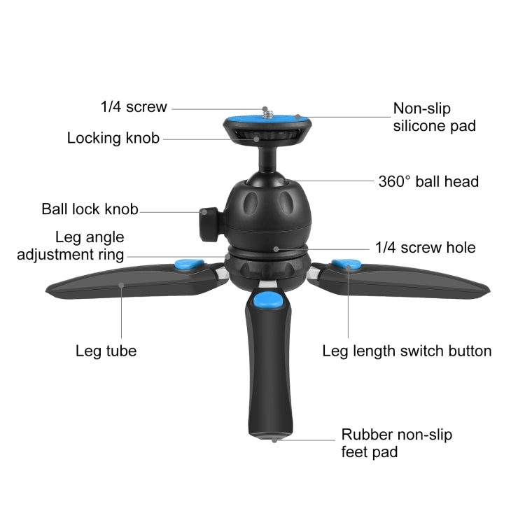 PULUZ Mini VLOG Live Stabilisator Stativ mit Telefonhalterung für Smartphones, Mini VLOG Live Stabilisator (Schwarz), Mini VLOG Live Stabilisator (Blau), Mini VLOG Live Stabilisator (Rot)