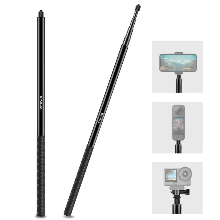 PULUZ 3m Metall-Selfie-Stick-Monopod für Insta360 One RS / X2 / X3, 3m Monopod