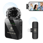 PULUZ Kabelloses Lavaliermikrofon für iPhone / iPad, 8-Pin Empfänger, 8-Pin 1 TX + 1 RX