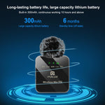 PULUZ Kabelloses Lavaliermikrofon für iPhone / iPad, 8-Pin Empfänger und Dualmikrofone, 8-Pin 2 TX + 1 RX