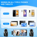PULUZ Kabelloses Lavaliermikrofon für Type-C Telefon, Type-C Empfänger und Dualmikrofone, Type-C 2 TX + 1 RX