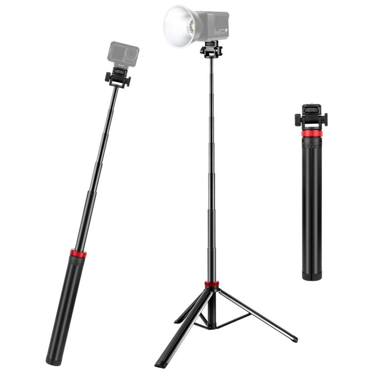 PULUZ 2m 8-teiliger Aluminiumlegierung Broadcast-Fülllicht-Halter Teleskop-Stativ
