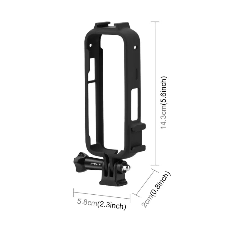 Schutzrahmen aus PC-Kunststoff für Insta360 X3 PULUZ Cold Shoe mit Adapterhalterung und Schraube, PC-Rahmen