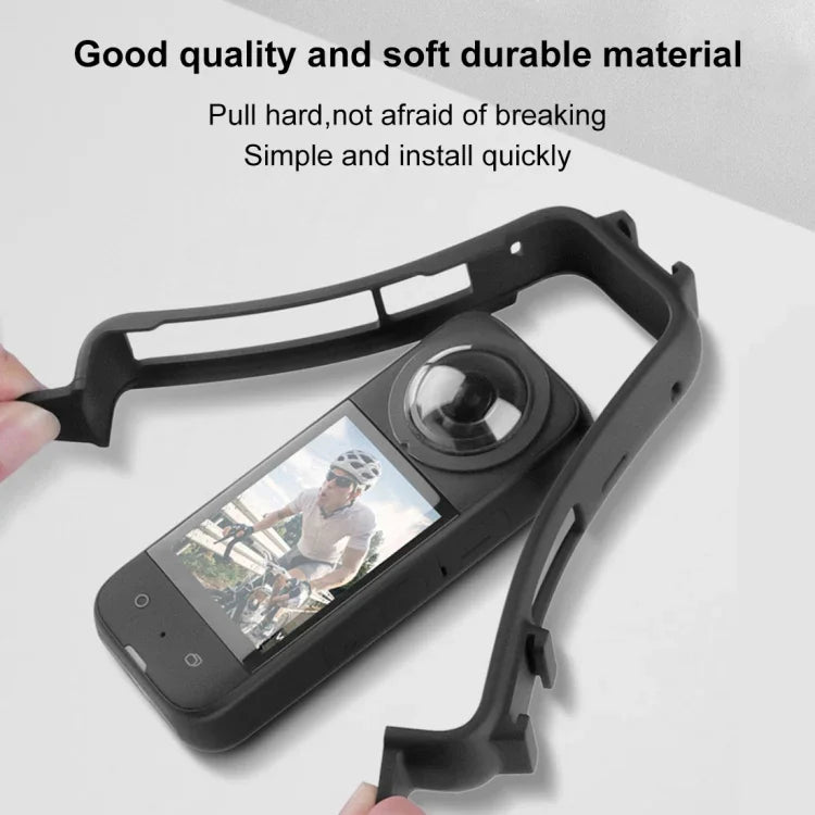 Schutzrahmen aus PC-Kunststoff für Insta360 X3 PULUZ Cold Shoe mit Adapterhalterung und Schraube, PC-Rahmen