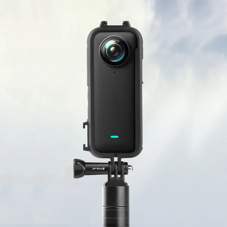 Schutzrahmen aus PC-Kunststoff für Insta360 X3 PULUZ Cold Shoe mit Adapterhalterung und Schraube, PC-Rahmen