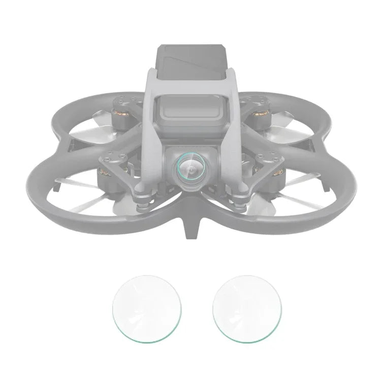 Für DJI Avata PULUZ 2 Stück Drohnenlinsenfolie aus gehärtetem Glas, für DJI Avata