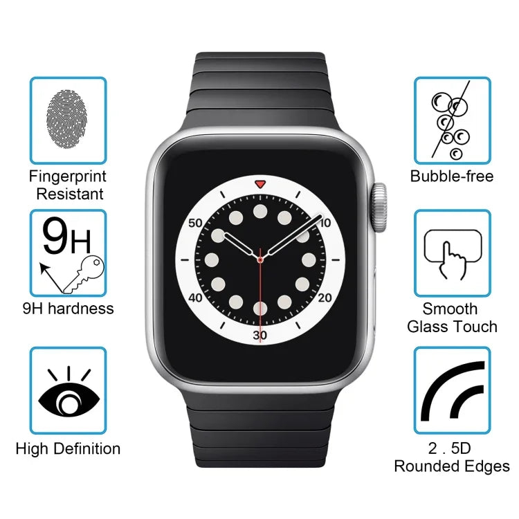 Für Apple Watch Edition 38 mm, 38 mm Zifferblattdurchmesser, Oberflächenhärte 9H+, 2,5D-bruchsicheres gehärtetes Glas, für Series 3, 2 und 1 (38 mm)
