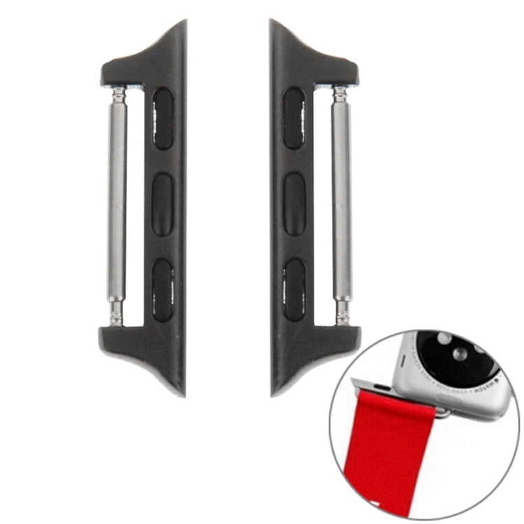 2 Stück Metallarmbandverbinder und Metallschnalle für Apple Watch 38mm
