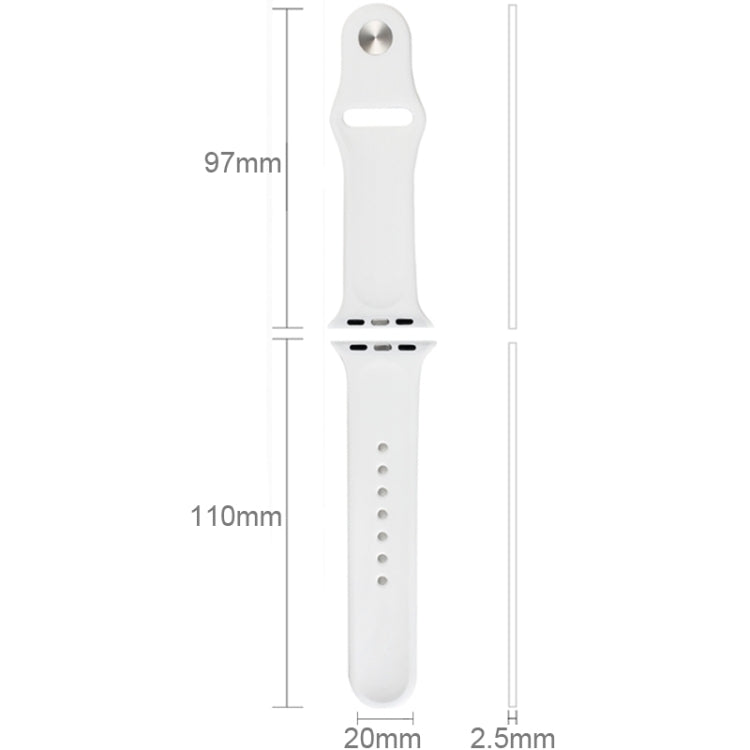 Hochleistungsfähiges Sportarmband aus Kautschuk mit Steckverschluss für Apple Watch Sport 38 mm