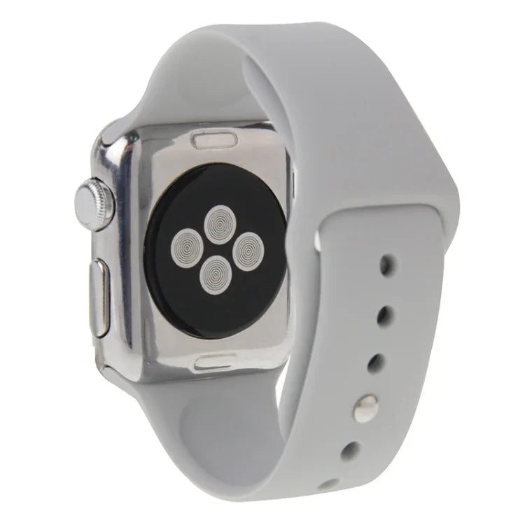 Hochleistungsfähiges, längeres Sportarmband aus Gummi mit Steckverschluss für Apple Watch Sport 42 mm