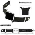 Hochleistungsfähiges, längeres Sportarmband aus Gummi mit Steckverschluss für Apple Watch Sport 42 mm