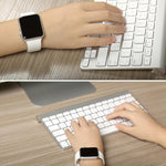 Hochleistungsfähiges, längeres Sportarmband aus Gummi mit Steckverschluss für Apple Watch Sport 42 mm