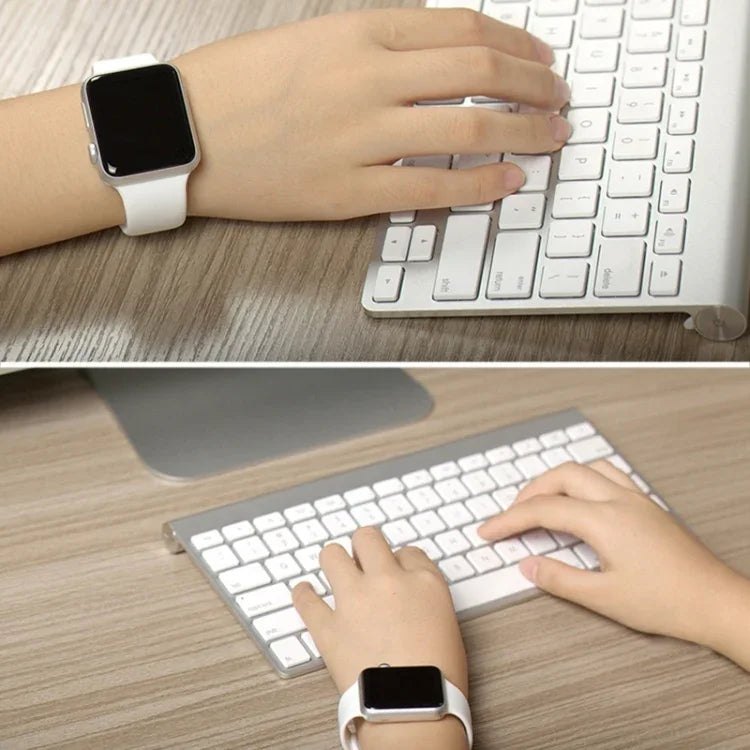 Hochleistungsfähiges, längeres Sportarmband aus Gummi mit Steckverschluss für Apple Watch Sport 42 mm