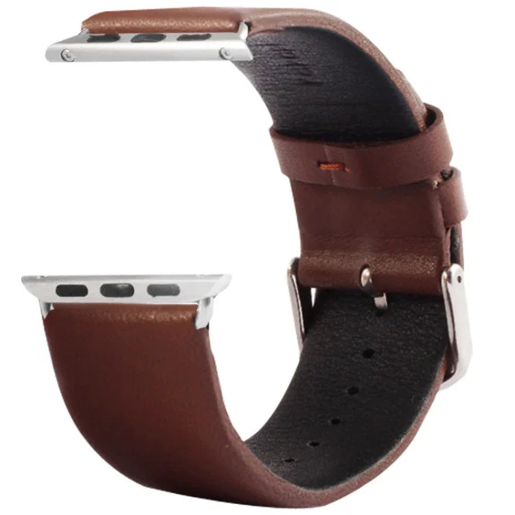 Kakapi Armband aus echtem Leder mit dezenter Textur und gebürsteter Oberfläche für Apple Watch 42 mm, inklusive Verbindungsstück