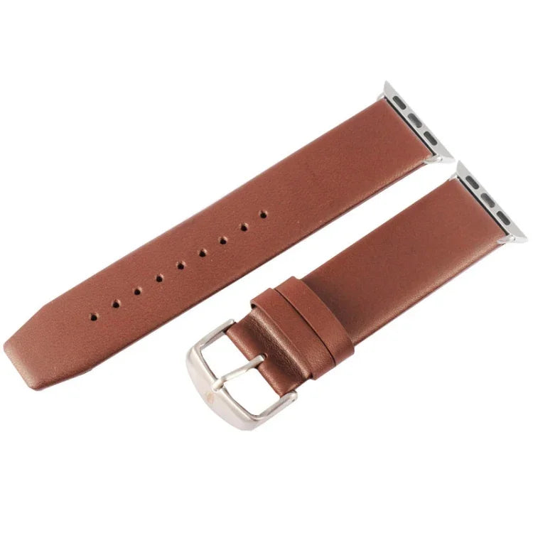 Kakapi Armband aus echtem Leder mit dezenter Textur und gebürsteter Oberfläche für Apple Watch 42 mm, inklusive Verbindungsstück