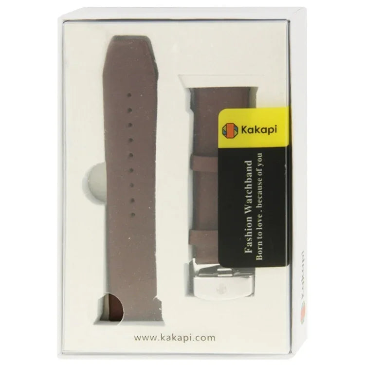 Kakapi Armband aus echtem Leder mit dezenter Textur und gebürsteter Oberfläche für Apple Watch 42 mm, inklusive Verbindungsstück