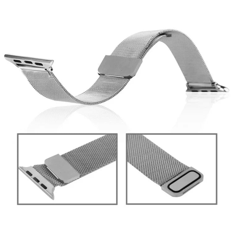 Für Apple Watch 38mm Milanese Loop Magnetisches Edelstahl-Uhrenarmband, Für Apple Watch 42mm / 41mm / 40mm / 38mm