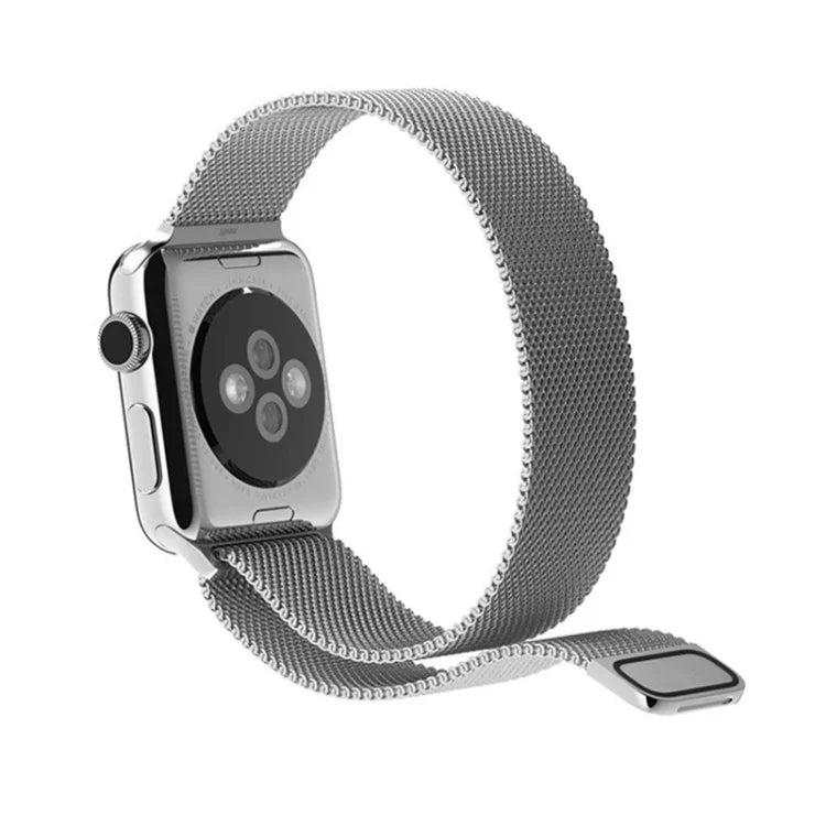 Für Apple Watch 38mm Milanese Loop Magnetisches Edelstahl-Uhrenarmband, Für Apple Watch 42mm / 41mm / 40mm / 38mm