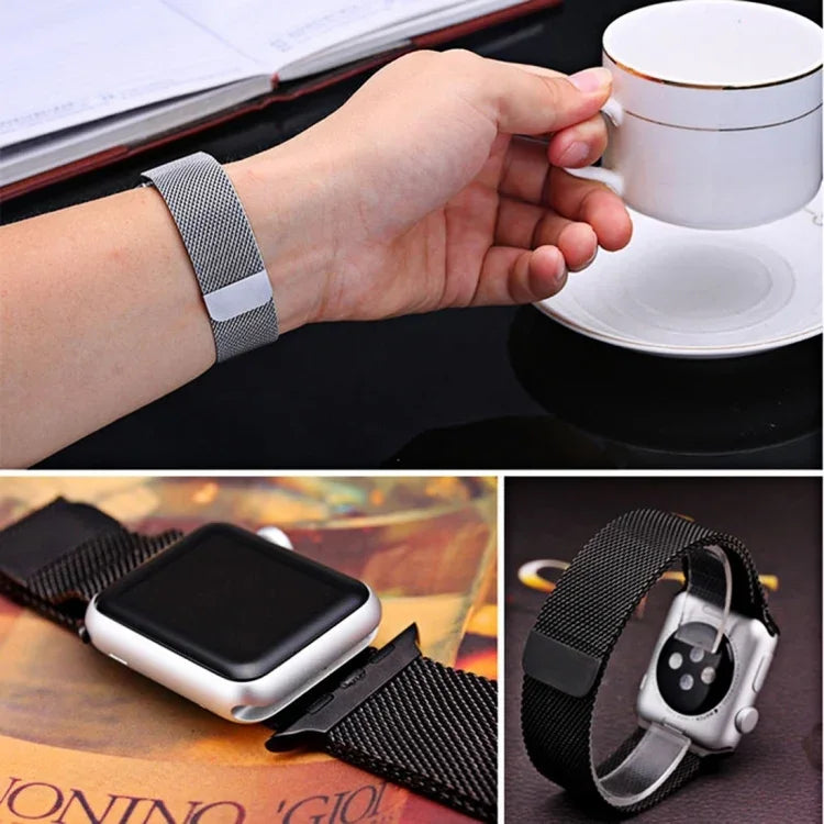 Für Apple Watch 38mm Milanese Loop Magnetisches Edelstahl-Uhrenarmband, Für Apple Watch 42mm / 41mm / 40mm / 38mm