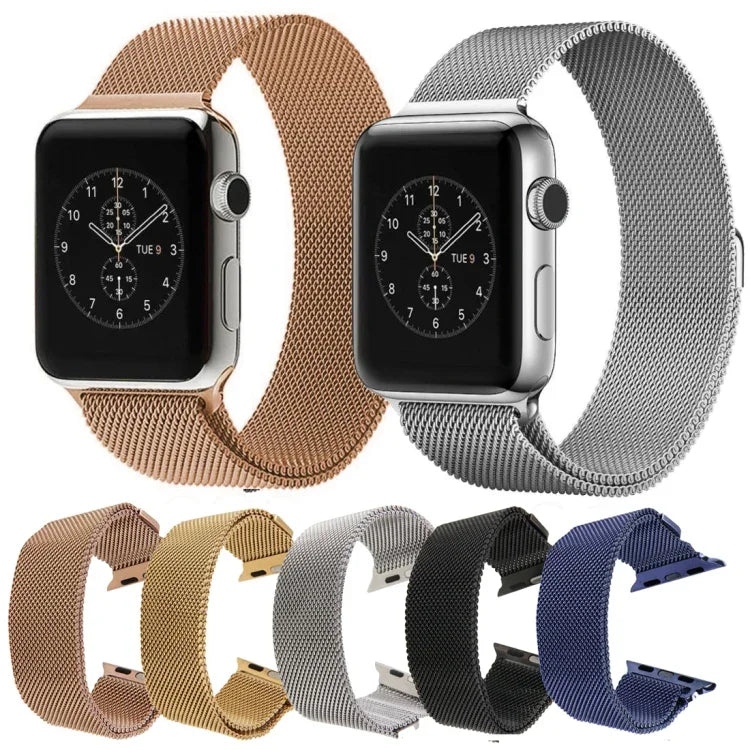 Für Apple Watch 42mm Milanese Loop Magnetisches Edelstahl-Uhrenarmband, Für Apple Watch 46mm / 49mm / 45mm / 44mm