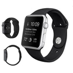 3-in-1-Armband aus Kautschuk mit Dornschließe für Apple Watch Series 10 (42 mm), 9, 8 und 7 (41 mm), SE 3, SE 2, 6, SE, 5 und 4 (40 mm) sowie 3, 2 und 1 (38 mm).