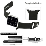 3-in-1-Armband aus Kautschuk mit Dornschließe für Apple Watch Series 10 (42 mm), 9, 8 und 7 (41 mm), SE 3, SE 2, 6, SE, 5 und 4 (40 mm) sowie 3, 2 und 1 (38 mm).