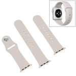 Für Apple Watch Ultra 49 mm &amp; Watch Ultra 2 49 mm / Series 9 &amp; 8 &amp; 7 45 mm / SE 3 &amp; SE 2 &amp; 6 &amp; SE &amp; 5 &amp; 4 44 mm / 3 &amp; 2 &amp; 1 42 mm: 3-in-1-Kautschukarmband mit Dornschließe