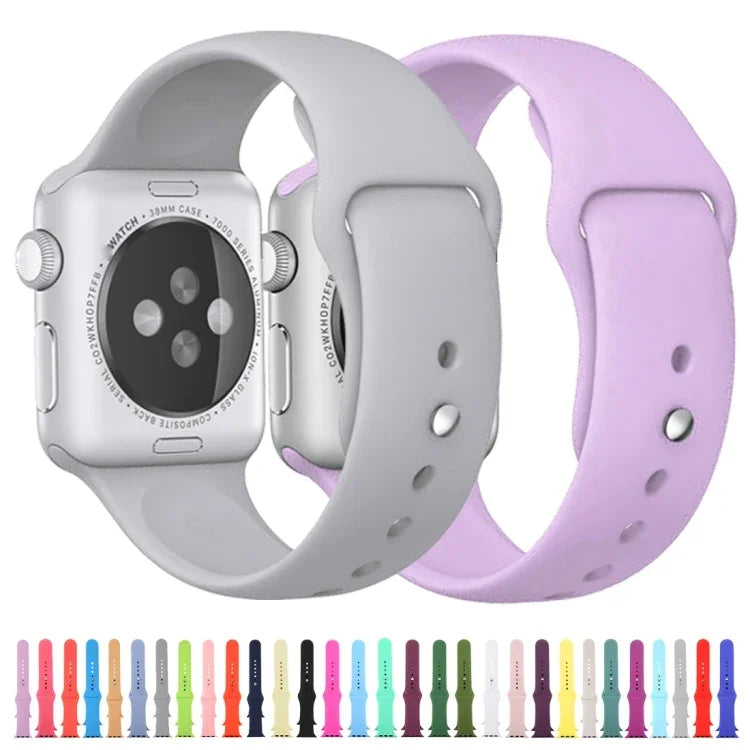 Für Apple Watch Ultra 49 mm &amp; Watch Ultra 2 49 mm / Series 9 &amp; 8 &amp; 7 45 mm / SE 3 &amp; SE 2 &amp; 6 &amp; SE &amp; 5 &amp; 4 44 mm / 3 &amp; 2 &amp; 1 42 mm: 3-in-1-Kautschukarmband mit Dornschließe