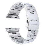 Klassisches Edelstahl-Armband mit Dornschließe für Apple Watch 38 mm