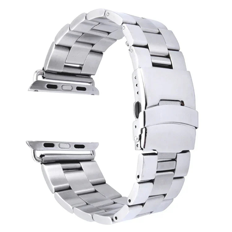 Klassisches Edelstahl-Armband mit Dornschließe für Apple Watch 38 mm