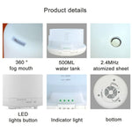 Ultraschall-Aroma-Diffusor mit farbigen LED-Leuchten (US-Stecker), FU-168