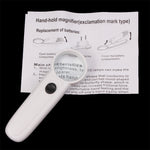 15X Handlupe mit Ausrufezeichen-Typ und 2 LEDs, 15X