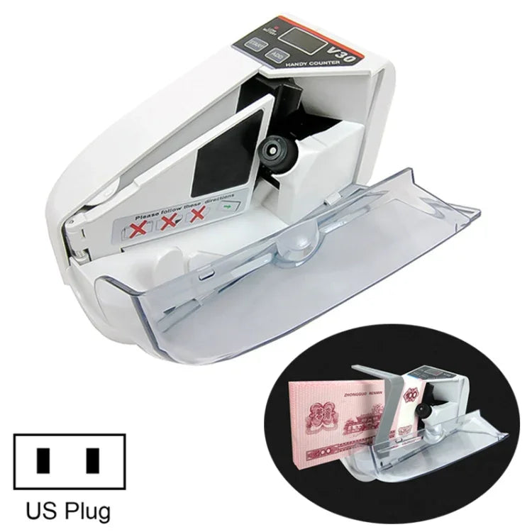 V30 Mini Tragbarer Multi-Papiergeld-Zählautomat, US-Stecker