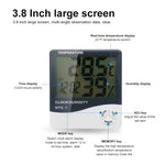 3,8 Zoll LCD Digitales Temperatur- und Feuchtigkeitsmessgerät mit Uhr/Kalender (HTC-1), HTC-1