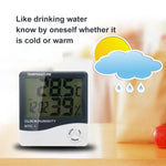 3,8 Zoll LCD Digitales Temperatur- und Feuchtigkeitsmessgerät mit Uhr/Kalender (HTC-1), HTC-1