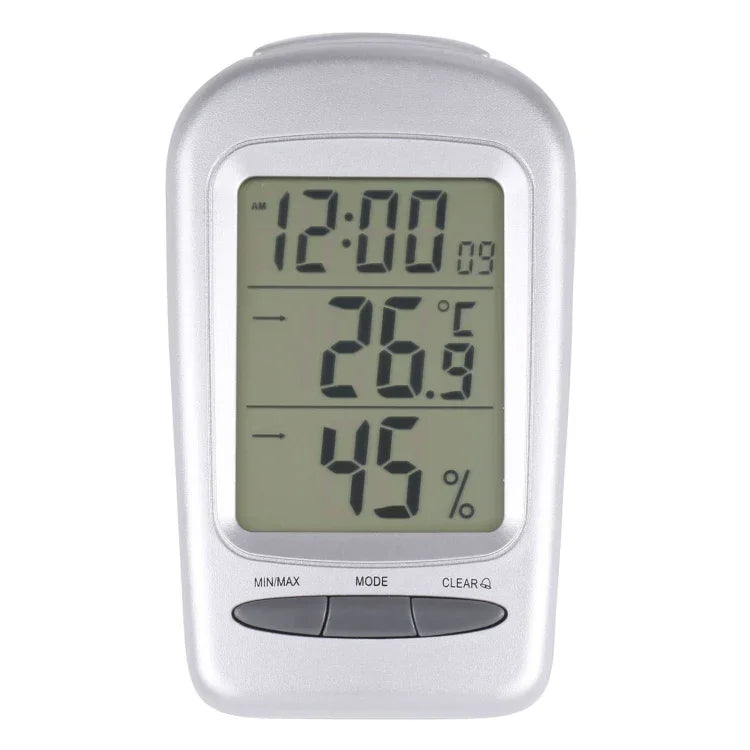 LCD Digitales Tisch-Innenraumthermometer mit Hygrometer, Datum/Uhrzeit/Frostwarnung, W240